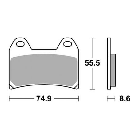 PASTIGLIA FRENO ANT. DX-SX SBS 706DS-2 DUCATI 916 SPS (H100AA) 996 97/98