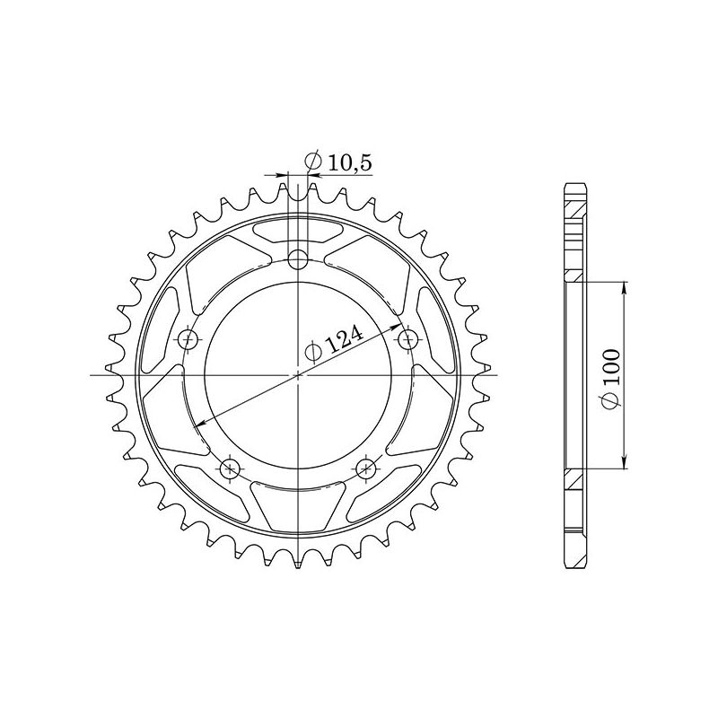 CORONA S+2 AC P525-D38 SGR - SPROCKETS  DUCATI 999 (H400AA/H400AE) 998 03/06