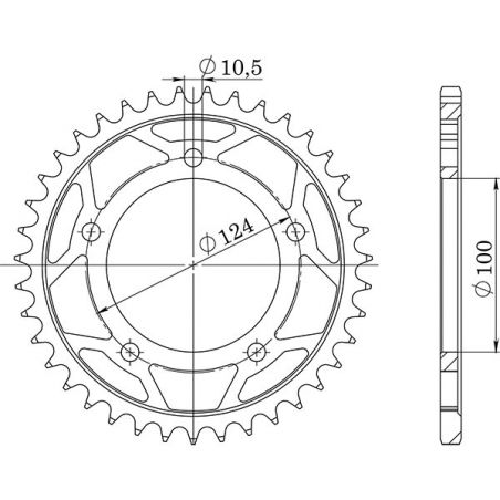 CORONA S+2 AC P525-D38 SGR - SPROCKETS  DUCATI 999 R (H401AA) 998 03/06