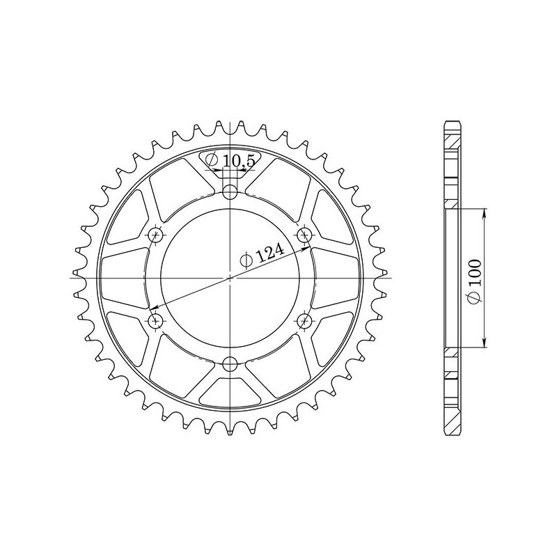 CORONA S AC P525-D39 SGR - SPROCKETS  DUCATI Sportclassic Sport S (C102AB) 1000 07/09