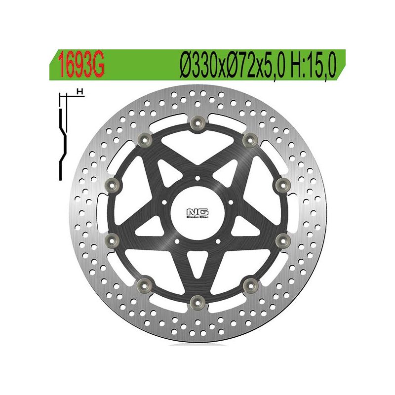 DISCO FRENO ANT. DX-SX NG 1693G DUCATI 1098 1098 07/08
