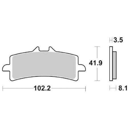 PASTIGLIA FRENO ANT. DX-SX SBS 841DS-1 DUCATI 1098 S 1098 07/09