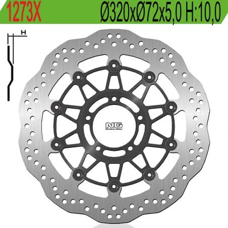 DISCO FRENO ANT. DX-SX NG 1273X DUCATI Monster EVO 1100 12/13