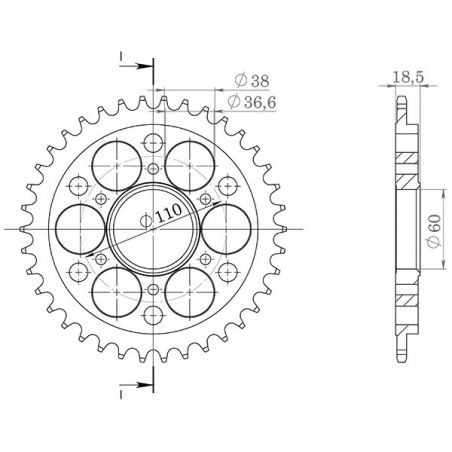 CORONA S AC P525-D41 SGR - SPROCKETS  DUCATI Panigale V4 1100 18/19