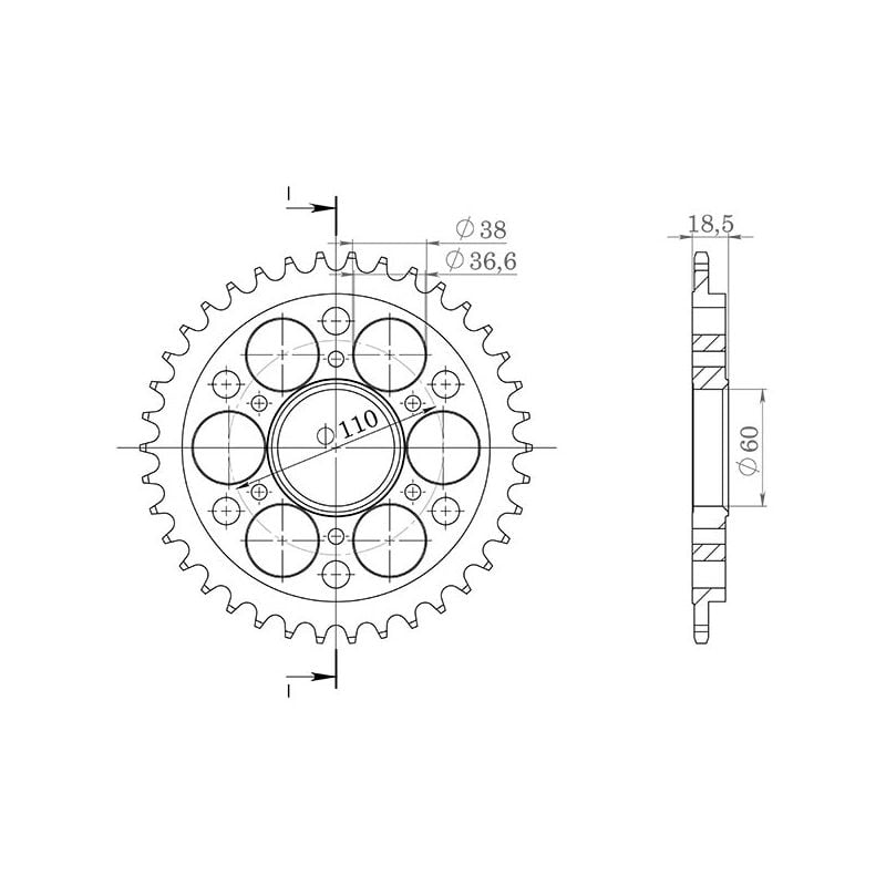 CORONA S AC P525-D39 SGR - SPROCKETS  DUCATI Panigale / S / ABS 1199 11/15