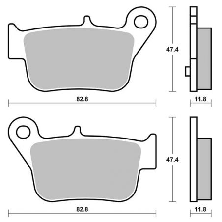 PASTIGLIA FRENO POST. SBS 218MS DUCATI Maxsym TL E5 1262 21/21