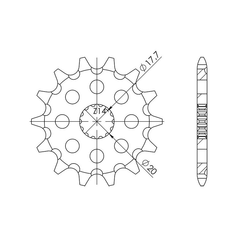 PIGNONE S+2 AC P520-D13 SGR - SPROCKETS  GAS GAS EC 2T 125 99/00