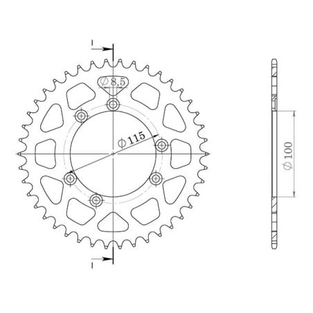 CORONA S AL P520-D44 SGR - SPROCKETS  GAS GAS Pampera 125 96/01