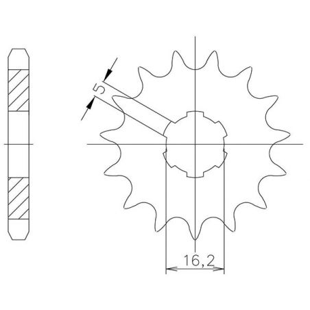 PIGNONE S AC P520-D11 SGR - SPROCKETS  GAS GAS Contact TXT 250 00/01