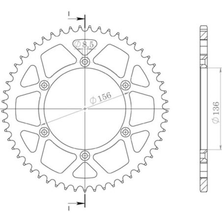CORONA S AL P520-D48 SGR - SPROCKETS  GAS GAS EC / EC F 4T 250 13/15