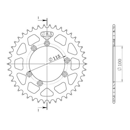 CORONA S AL P520-D41 SGR - SPROCKETS  GAS GAS TXT 280 00/01