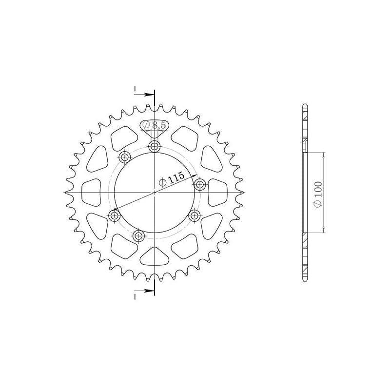 CORONA S AL P520-D41 SGR - SPROCKETS  GAS GAS Contact JTX 320 338 97/97