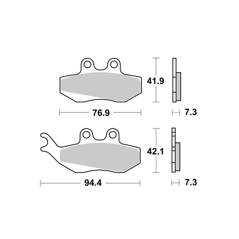 PASTIGLIA FRENO ANT. SBS 120HM GILERA DNA 50 01/04