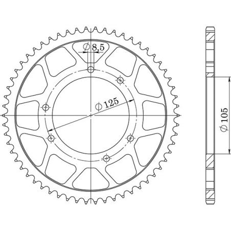 CORONA S AC P420-D53 SGR - SPROCKETS  GILERA SMT 50 03/05