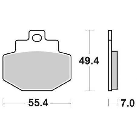 PASTIGLIA FRENO POST. SBS 166HF GILERA Runner VXR 4T 200 05/06
