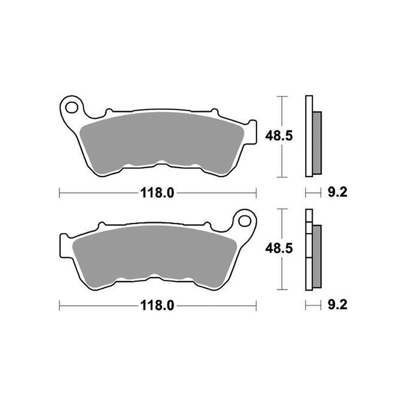 PASTIGLIA FRENO ANT. SBS 934HHS HARLEY DAVIDSON XLL Super Low 883 14/20