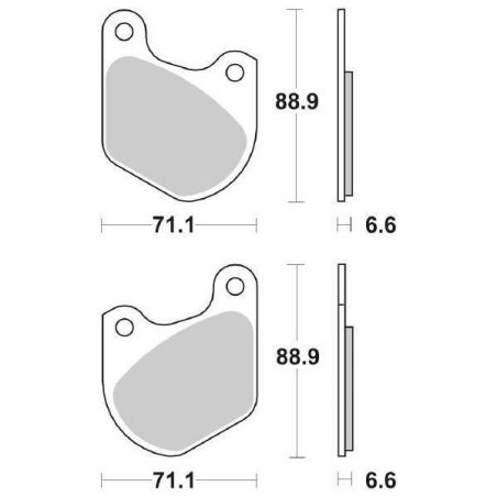 PASTIGLIA FRENO POST. SBS 543LF HARLEY DAVIDSON XLCH 1000 78/78