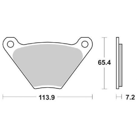 PASTIGLIA FRENO ANT. SBS 513HF HARLEY DAVIDSON FL 1200 75/80