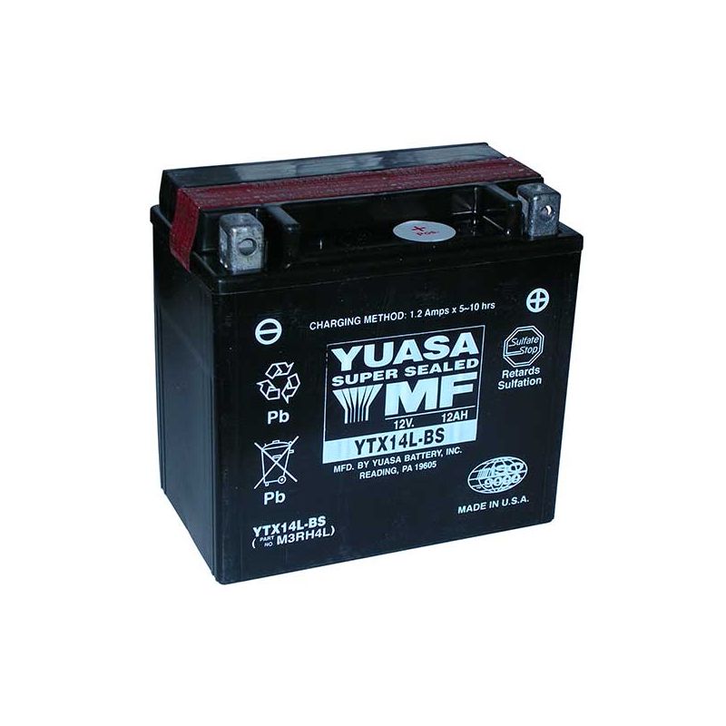 BATTERIA YUASA YTX14L-BS HARLEY DAVIDSON XLL Sportster Low 1200 06/10
