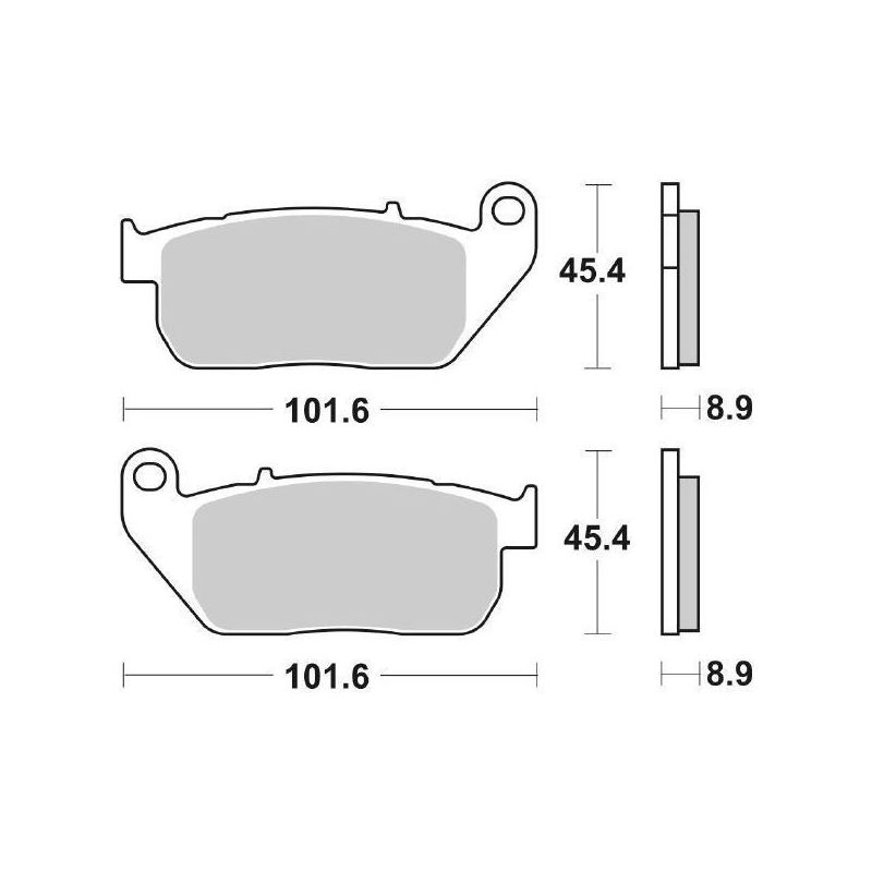 PASTIGLIA FRENO ANT. SBS 807HS HARLEY DAVIDSON XLL Sportster Low 1200 06/10