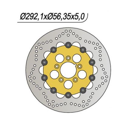 DISCO FRENO ANT. DX-SX NG 679 HARLEY DAVIDSON XLS Sportster Sport 1200 00/03