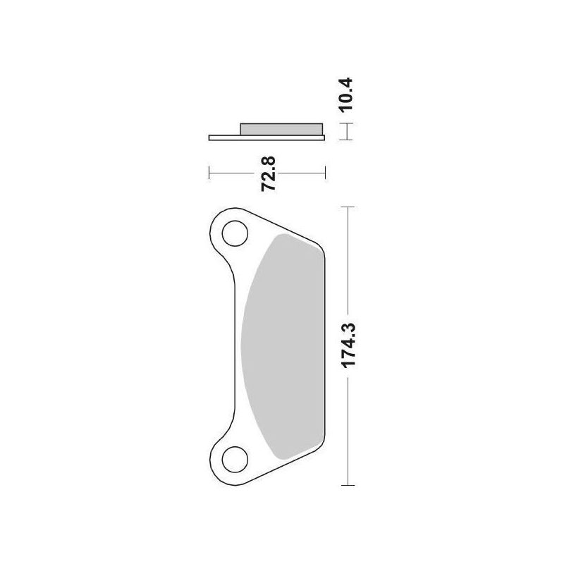 PASTIGLIA FRENO POST. SBS 553LF HARLEY DAVIDSON FLH 80 Electra Glide 1340 81/81
