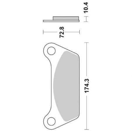 PASTIGLIA FRENO POST. SBS 553LF HARLEY DAVIDSON FLT 80 1340 80/81