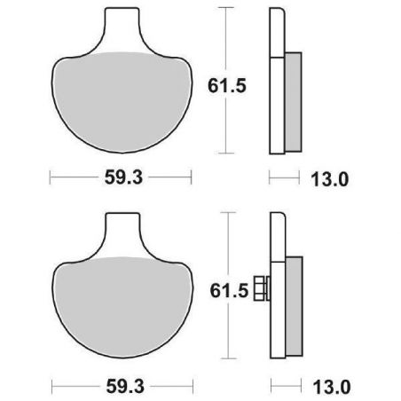 PASTIGLIA FRENO ANT. SBS 579HF HARLEY DAVIDSON FXST Softail 1340 85/86