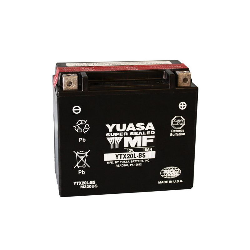 BATTERIA YUASA YTX20L-BS HARLEY DAVIDSON FXDBI Dyna Street Bob F/I 1450 06/06