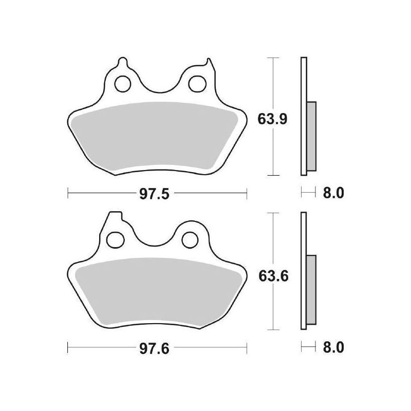 PASTIGLIA FRENO POST. SBS 846LS HARLEY DAVIDSON FXDLI Dyna Low Rider F/I 1450 05/06