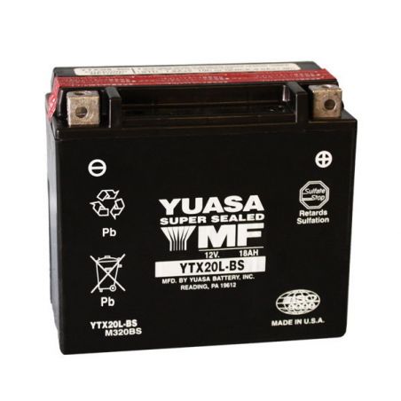 BATTERIA YUASA YTX20L-BS HARLEY DAVIDSON FXDLI Dyna Low Rider F/I 1450 04/06