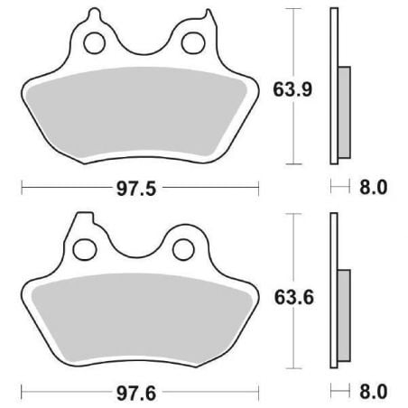 PASTIGLIA FRENO POST. SBS 846LS HARLEY DAVIDSON FXSTD Softail Deuce 1450 05/06