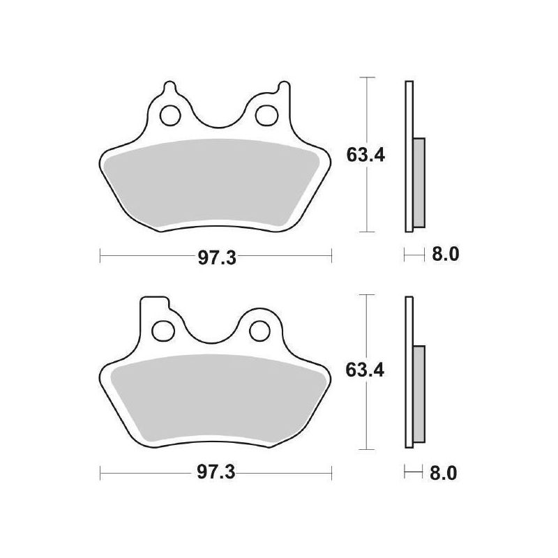 PASTIGLIA FRENO ANT. SBS 826HS HARLEY DAVIDSON FXSTD Softail Deuce 1450 05/06