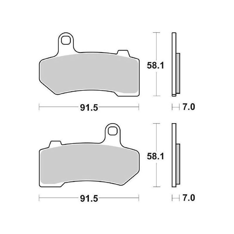 PASTIGLIA FRENO POST. SBS 830LS HARLEY DAVIDSON FLHTC Electra Glide Classic 1584 08/12