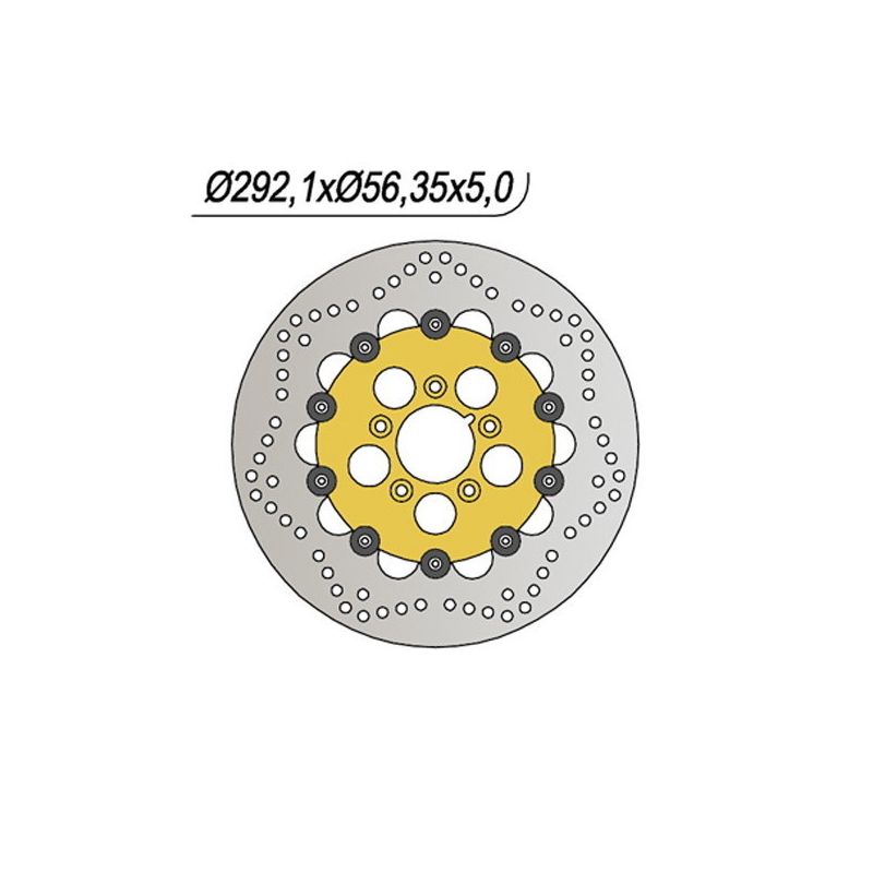 DISCO FRENO ANT. DX-SX NG 679 HARLEY DAVIDSON FXCWC Rocker C 1584 08/11