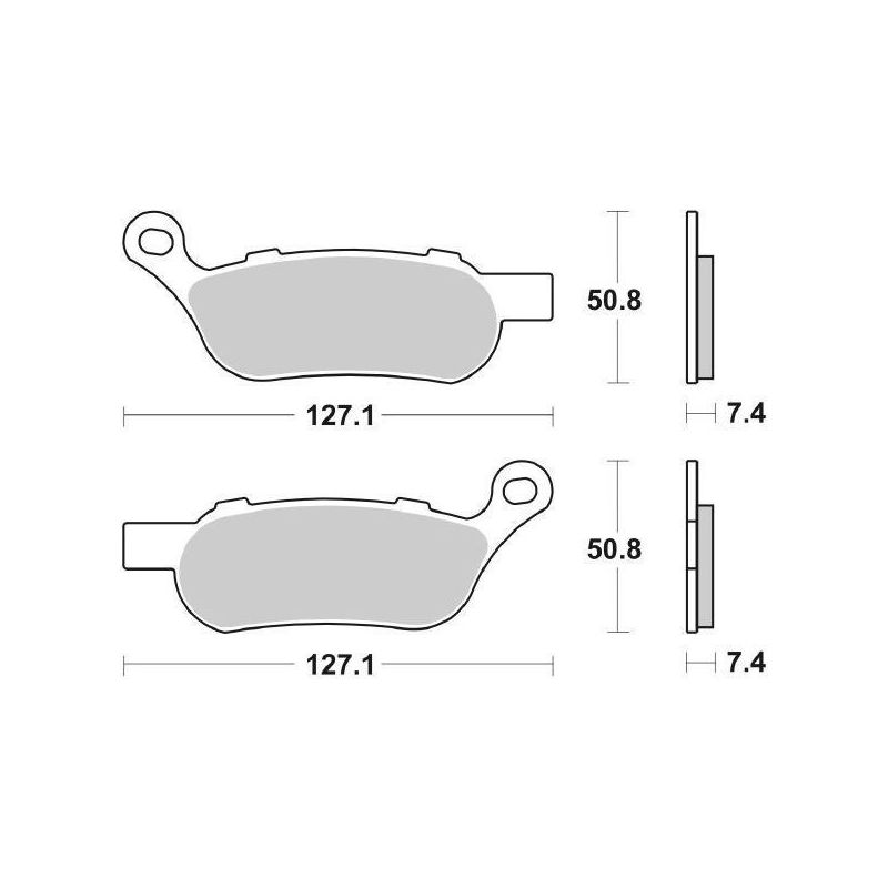 PASTIGLIA FRENO POST. SBS 854LS HARLEY DAVIDSON FXD Dyna Super Glide 1584 08/10