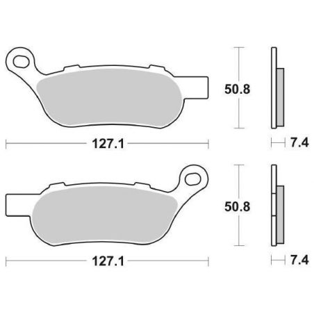 PASTIGLIA FRENO POST. SBS 854LS HARLEY DAVIDSON FXDC Dyna Super Glide Custom 1584 08/13