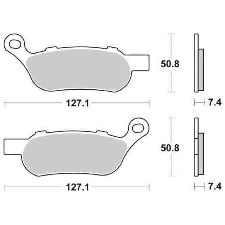 PASTIGLIA FRENO POST. SBS 854LS HARLEY DAVIDSON FLSTN Softail Deluxe 1690 13/13