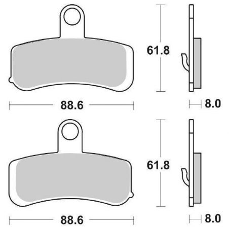 PASTIGLIA FRENO ANT. SBS 853HS HARLEY DAVIDSON FLSTN Softail Deluxe 1690 13/14