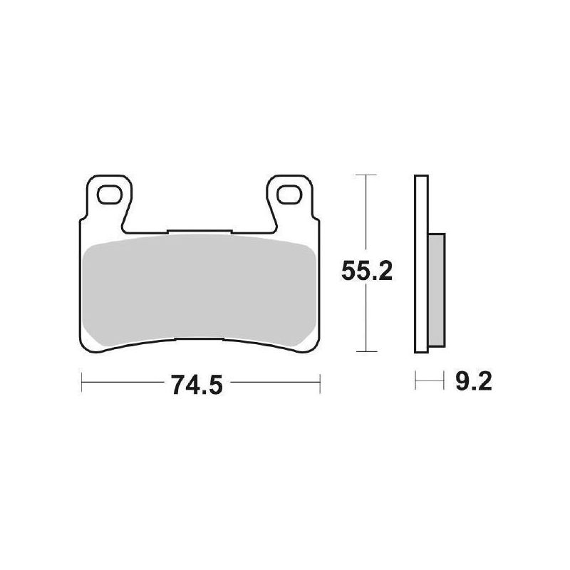 PASTIGLIA FRENO ANT. DX-SX SBS 860HS HARLEY DAVIDSON FLHCS Heritage Classic (YB) 1868 20/20