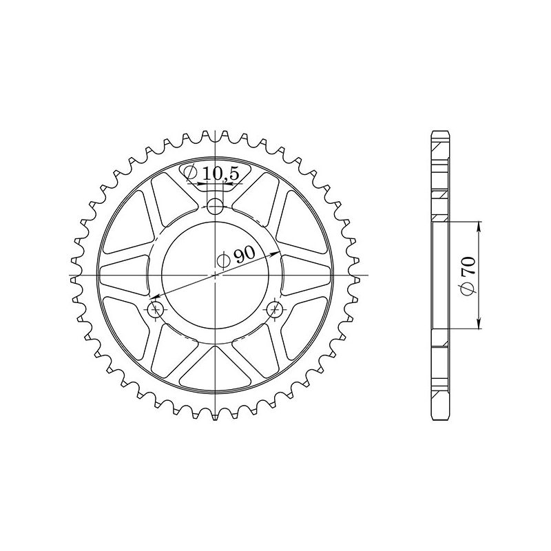 CORONA S AC P420-D47 SGR - SPROCKETS  HONDA CRM R 50 93/94
