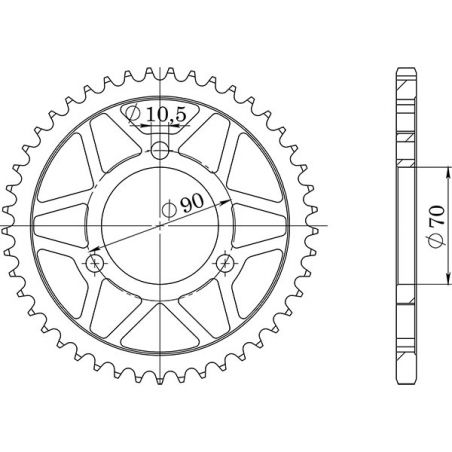 CORONA S AC P420-D47 SGR - SPROCKETS  HONDA CRM R 50 93/94