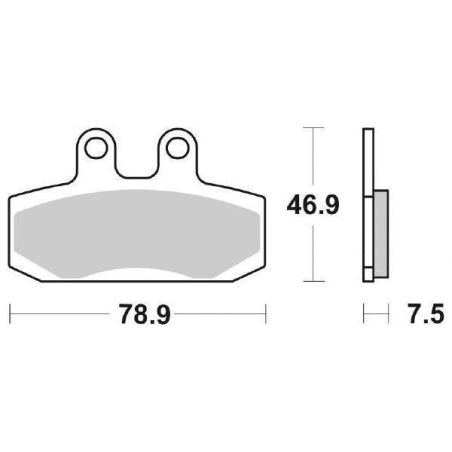 PASTIGLIA FRENO ANT. SBS 124HF HONDA SJ Bali (AF32) 50 93/98
