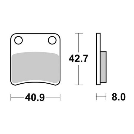 PASTIGLIA FRENO ANT. SBS 115HM HONDA SK M Dio SR (AF25) 50