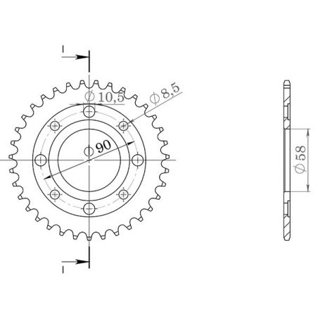 CORONA S AC P420-D37 SGR - SPROCKETS  HONDA XR R (AE03A) 50 00/04
