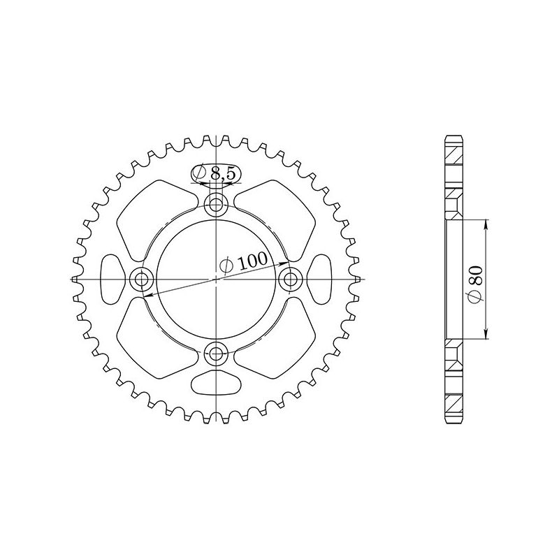 CORONA S AC P420-D36 SGR - SPROCKETS  HONDA XR R (DE02A) 70 98/99