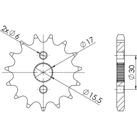 PIGNONE M AC P428-D15 SGR - SPROCKETS  HONDA CR RA 80 03/04