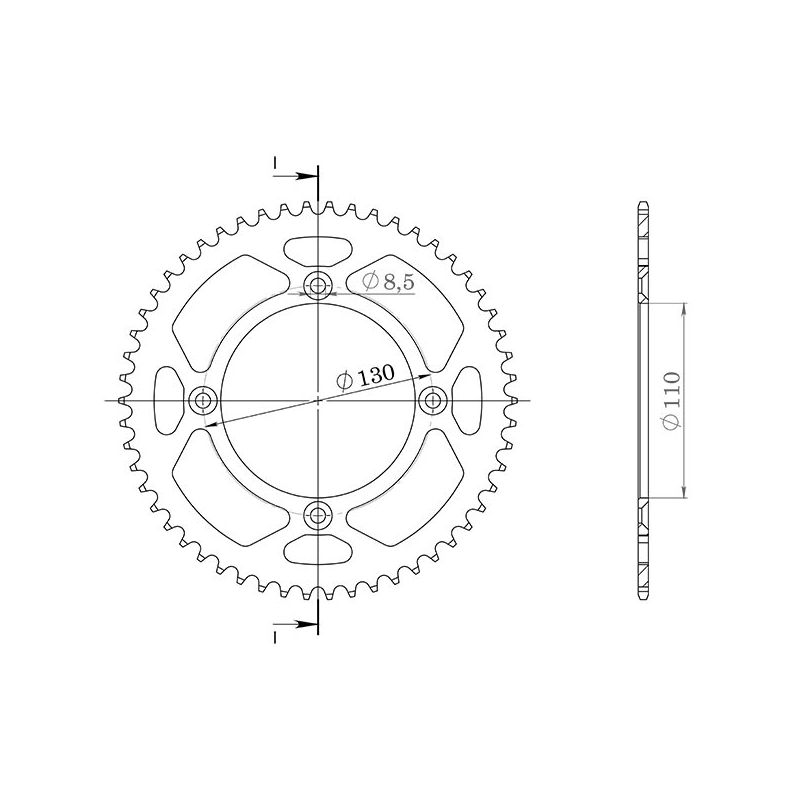 CORONA S AL P420-D49 SGR - SPROCKETS  HONDA CR RB 80 86/86