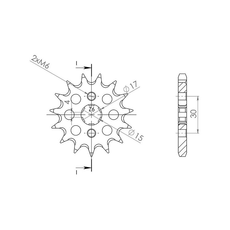 PIGNONE S AC P428-D14 SGR - SPROCKETS  HONDA CRF F 100 04/17