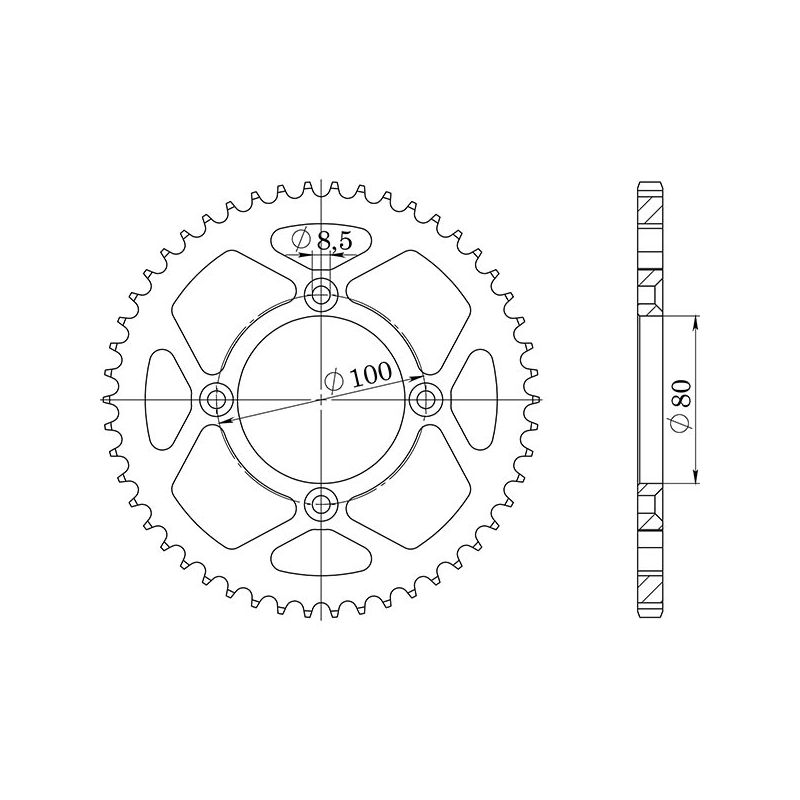 CORONA S AC P428-D50 SGR - SPROCKETS  HONDA CRF F 100 04/17